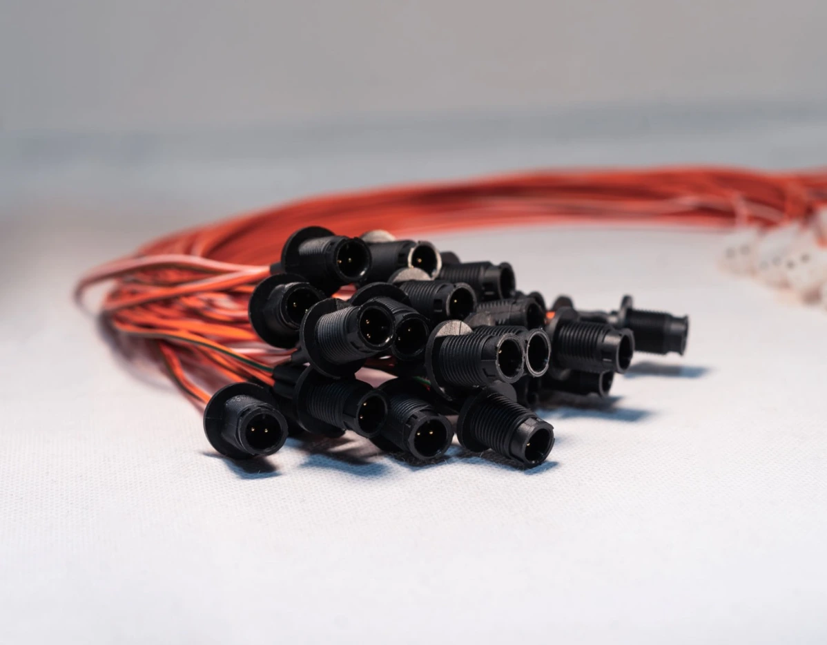 Simple cable assembly with attached plugs.